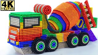 DIY  How To Make A Car A Truck Excavator Bulldozer From Magnetic Balls Satisfying 003 [upl. by Ariek736]