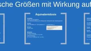 Radioaktivität und Strahlenschutz Äquivalentdosis und effektive Dosis [upl. by Jemima]