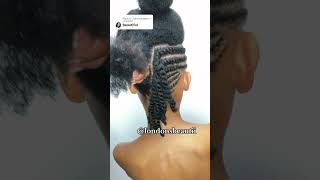 Flat Twist with Two Strand Twist  Natural Hair Updo naturalhair hairstyle naturalhairstyles [upl. by Unni]