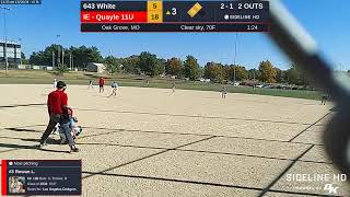 IE  Quayle 11U vs 643 White 20241020 [upl. by Giesser]