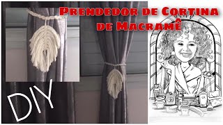 DIY Macramê  Como fazer um Prendedor de Cortina de Pena de Macramê [upl. by Aneehsyt]