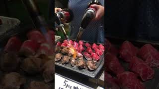 Japan Street Food  Blowtorch Beef Steak shorts [upl. by Tomasina846]