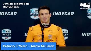 Pato Oward Declaraciones en español Jornada de Contenidos INDYCAR 2024 [upl. by Asirrac]