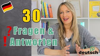 🇩🇪30 Fragen und Antworten im Alltag und Beruf [upl. by Yelyr103]