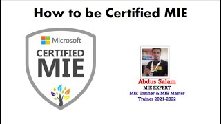 How to be Certified MIE [upl. by Annalla]