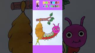 Hungry caterpillar song 🐛caterpillar kidssong nurseryrhymes shortfeed shorts shortvideo draw [upl. by Norvin]