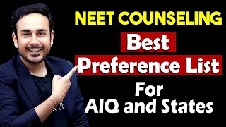 Best Preference List For NEET Counselling in AIQ and States neet2024 neetcounselling mccaiq [upl. by Nalrah]