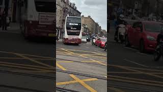 Busy Leith with Lothian Buses AAA Coaches amp Edinburgh Trams July 2024 [upl. by Attenreb973]