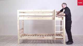 FLEXA Classic Bunk Bed with Straight Ladder Assembly Instruction [upl. by Lasyrc]