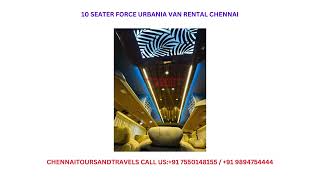 10 1 SEATER FORCE URBANIA VAN RENTAL CHENNAI CALL US91 7550148155 91 9894754444 [upl. by Evreh]