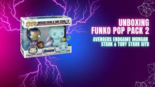 Unboxing Funko Pop Pack 2 Avengers Endgame Morgan Stark amp Tony Stark GITD [upl. by Les303]