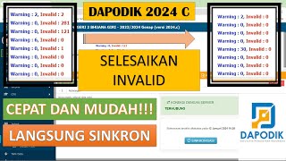 CARA CEPAT MENGATASI INVALID DAPODIK 2024C LANGSUNG SINKRON DARI AWAL [upl. by Prosper]