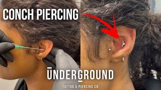 Conch Ear Piercing Experience  Whats it like getting your conch pierced [upl. by Pasco801]