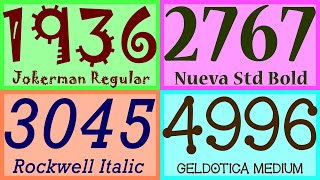 Numbers 1 to 5000 in 500 Fonts [upl. by Benyamin]