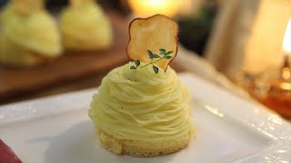 さつまいものモンブランの作り方・レシピ Sweetpotato Mont Blanc Recipe｜Coris cooking [upl. by Enicnarf616]