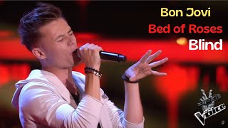 The Voice Germany 2018  Blind Audition  Bon Jovi  quotBed Of Rosesquot  Matthias Nebel [upl. by Eyllom]