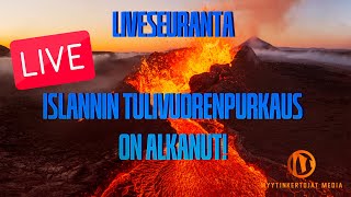 Liveseuranta  Islannin Tulivuorenpurkaus On Alkanut [upl. by Roleat]