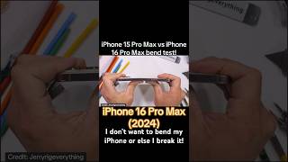 iPhone 15 Pro Max vs iPhone 16 Pro Max bend test iphone15pro iphone16pro bendtest shorts [upl. by Boswell]