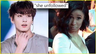 Cardi B REACTION to Jungkook SHOWING JHope DANCING TO WAP Company SUING [upl. by Hterag]