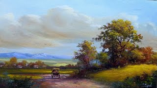 How I Paint Landscape Just By 4 Colors Oil Painting Landscape Step By Step 98 By Yasser Fayad [upl. by Parrisch]