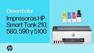 Desembalaje y configuración  Impresoras HP Smart Tank 210 580 590 y 5100  HP Support [upl. by Bowlds]