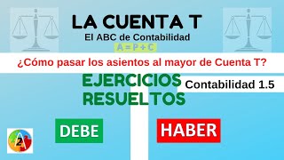 📝 CUENTA T y Asientos contables ✔ Ejercicios de Contabilidad Básica 2020 [upl. by Ailekahs]