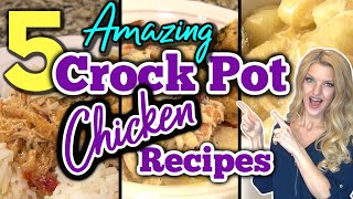 5 Best CROCKPOT CHICKEN RECIPES you Dont Want To Miss  COZY SLOW COOKER RECIPES [upl. by Turro]