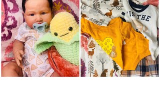 Aliexpress reborn doll box opening  Realistic doll 🧸🌻 Clothing haul [upl. by Harim]