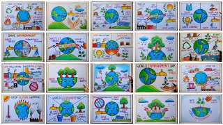 Environment Day poster drawings World Environment day drawings Save Earth Save Life Poster drawing [upl. by Inanaup157]