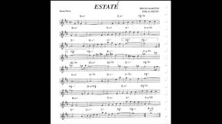 Estaté Martino C key instr score Play along  Backing track [upl. by Boyce782]