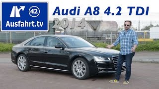 2014 Audi A8 42 TDI V8  Fahrbericht der Probefahrt Test Review [upl. by Nagaek]