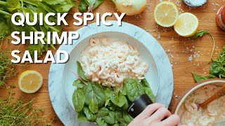 Spicy 7minute shrimp salad [upl. by Lelah]