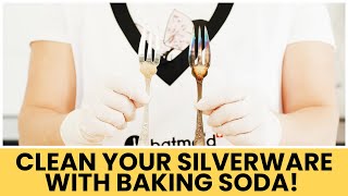 How to Clean Silver with Baking Soda Amazing Cleaning Hack [upl. by Heyward142]