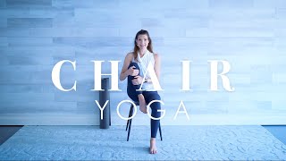 Senior amp Beginner Workout  15 minute Gentle Chair Yoga [upl. by Kathye607]