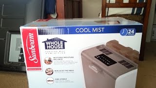 Unboxing and review of Sunbeam Whole House Cool Mist Humidifier [upl. by Lindy]