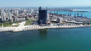 Durrës beach promenade by DRONE GREAT Airial Views of the Sea in Durres  Durres Albania  ECTV [upl. by Baylor]