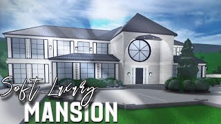 Soft Luxury Mansion EXTERIOR  Layouts  1919K  Bloxburg  MM [upl. by Ettelrats36]