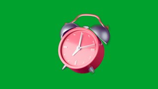 Ringing red alarm clock green screen [upl. by Amsab575]