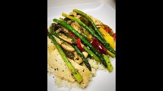 Delicious Chicken Asparagus with Veggies and rice [upl. by Arda]