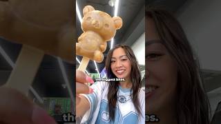 salted caramel rilakkuma ice cream at the korean convenience store shorts [upl. by Nerta]