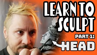 Sculpey 101 Class 1 Tutorial on How to Sculpt a Head with Polymer Clay [upl. by Anialahs659]