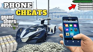 GTA 5  NEW SECRET PHONE CHEAT CODES 2023 Sport Cars God Mode  All Consoles amp PC [upl. by Ahsinat]