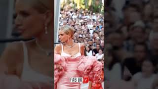 Leonie Hanne arrives for 76th Cannes Film Festival Video Daniela DuhurFabuk Cannes2023 [upl. by Nihi]