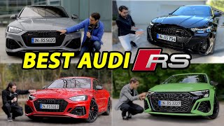 Best Audi RS comparison Audi RS3 vs RS5 vs RS6 vs RS7 vs RSQ3 vs RSQ8 vs RS etron GT [upl. by Yecart]