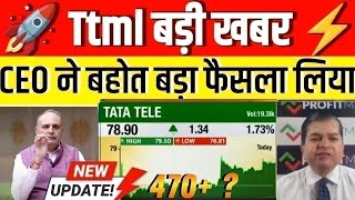 ttml share latest news today  tata teleservices share news update  ttml share price [upl. by Nyladgam]