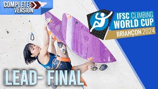 IFSC Briançon Lead worldcup 2024  Final Women│Full replay [upl. by Niliak]