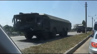 Russia relocates military vehicles in the occupied Crimea 08082016 [upl. by Larimore973]