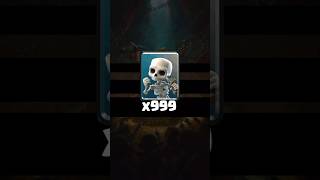 Skeletons x999 💀 clasher gaming clashing supercell clash [upl. by Aokek]