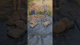 Lago para peixes 🏞️ diy jardimcriativo jardinagem passoapasso shorts [upl. by Adnawot]