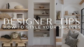 How To Style A Shelf Like An Interior Designer  THELIFESTYLEDCO [upl. by Lewej872]